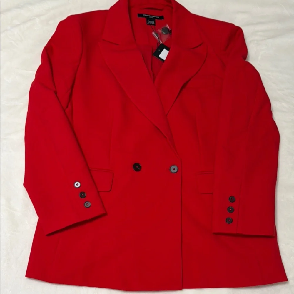 The French Connection Red Blazer size S - Picture 5 of 10
